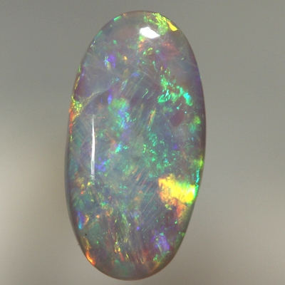 SOLID SEMI BLACK OPAL Bright sparkles, red, orange, green